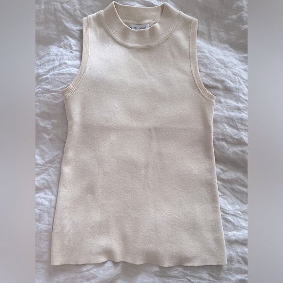 Pretty Lavish Nova Knitted Top Beige Small - Picture 4 of 8